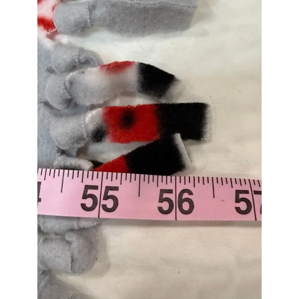 HANDMADE Dog Puppy Fleece Tie Blanket Gray Woof Paw Print Throw Pet Lover 54x52
